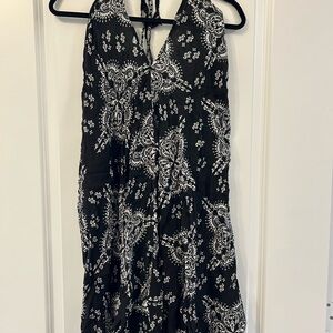 Black and White Halter Dress